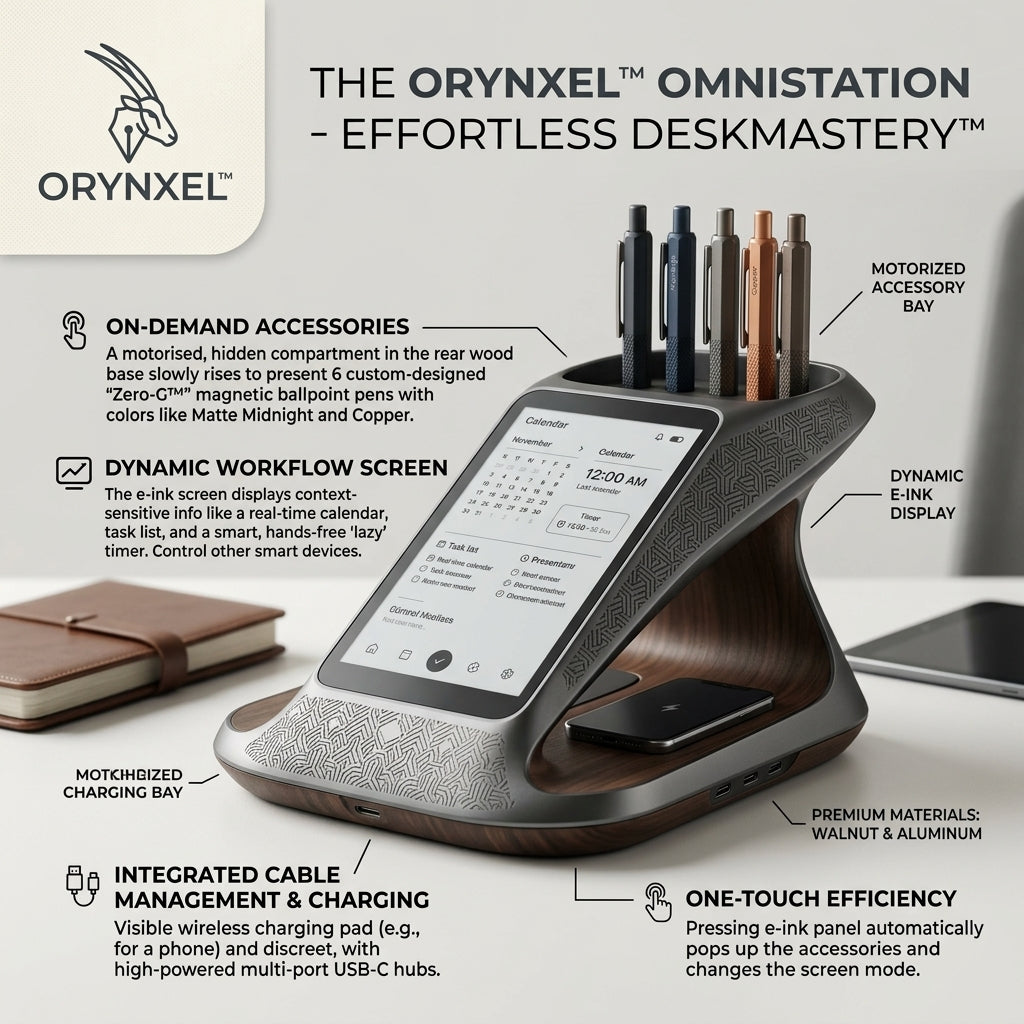 ORYNXEL™ OMNISTATION – The Ultimate Command Center for Effortless Deskmastery™