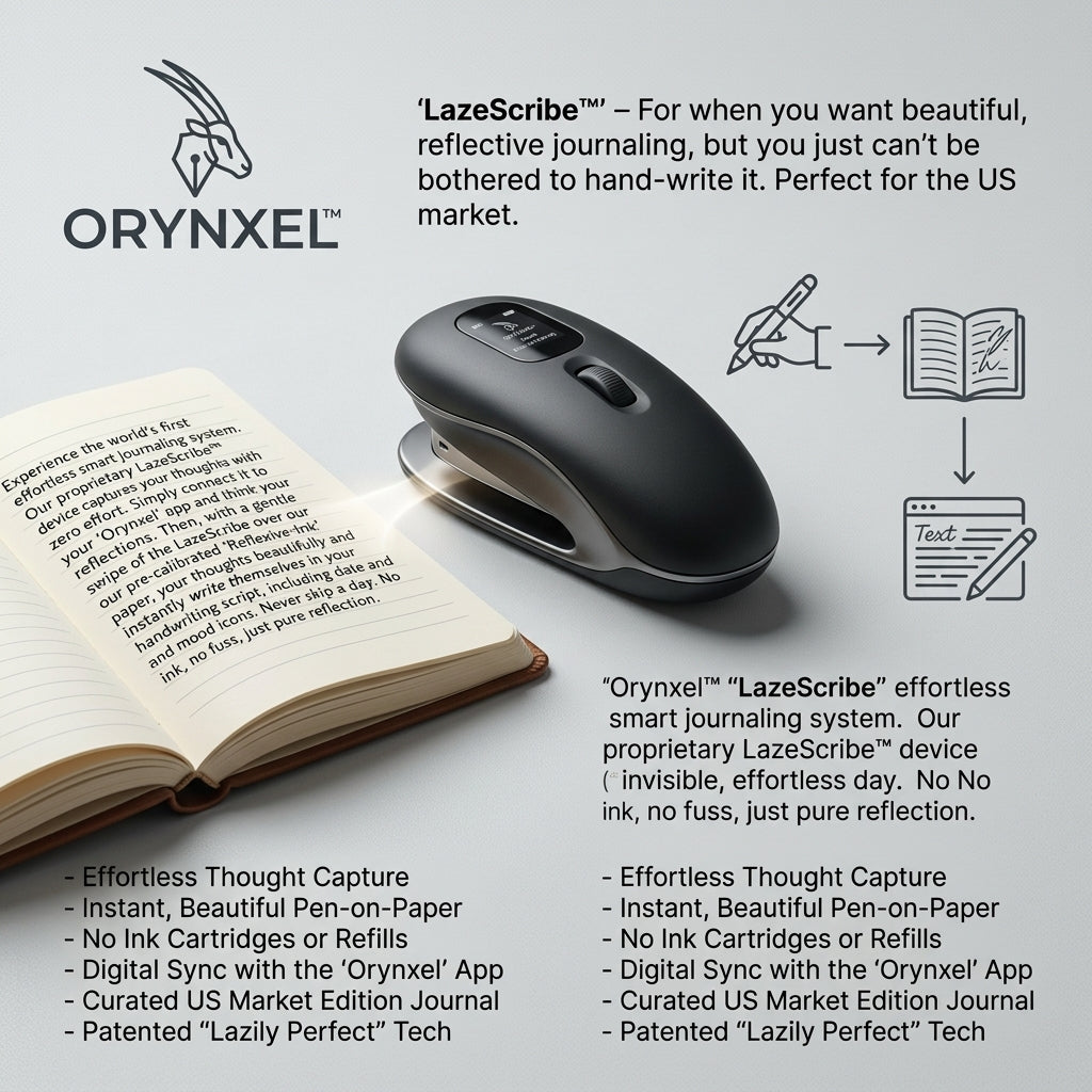 LazeScribe™ by ORYNXEL™ – The Effortless Smart Journaling System