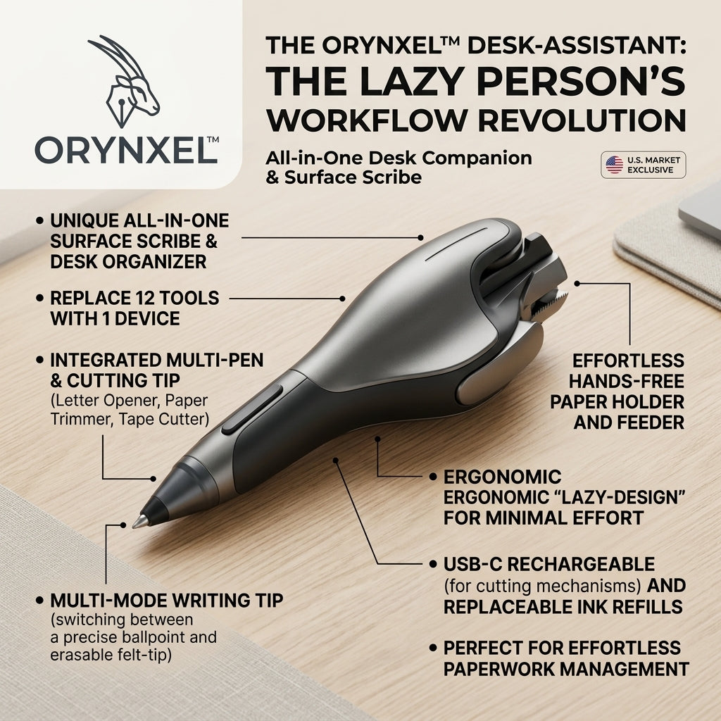 The ORYNXEL™ Desk-Assistant: The Lazy Person's Workflow Revolution